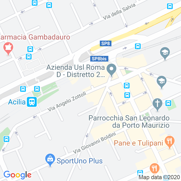 CAP di Via Angelo Zottoli a Roma