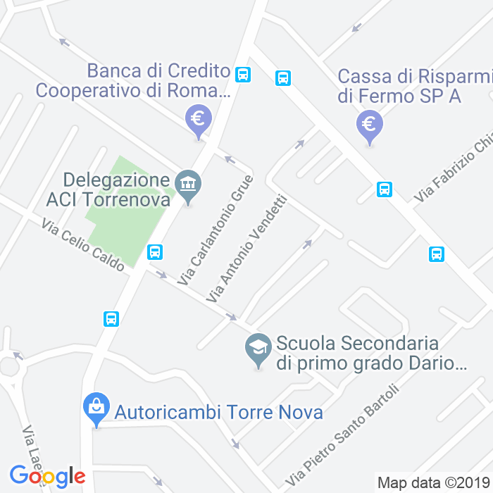 CAP di Via Antonio Vendetti a Roma