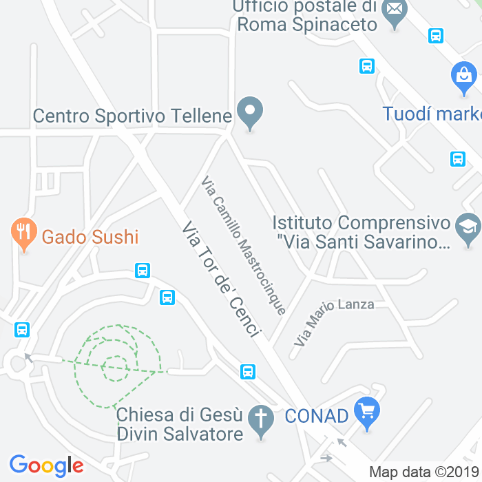 CAP di Via Camillo Mastrocinque a Roma