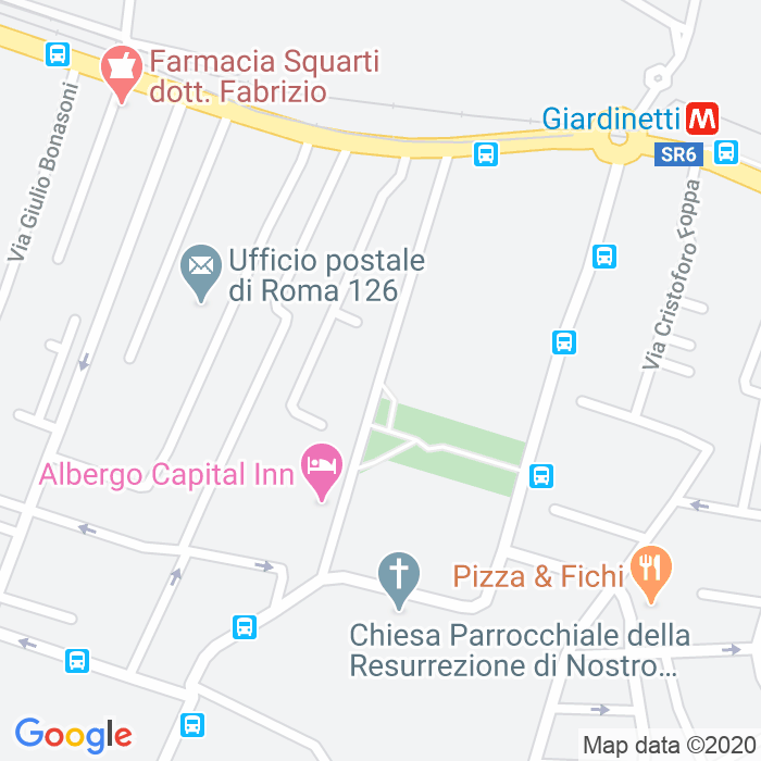 CAP di Via Carlo Santarelli a Roma