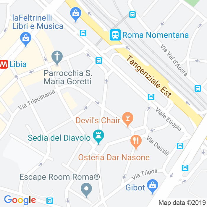 CAP di Via Dei Galla E Sidama a Roma