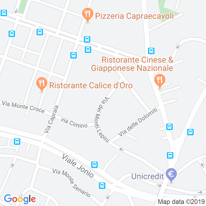 CAP di Via Dei Monti Lepini a Roma