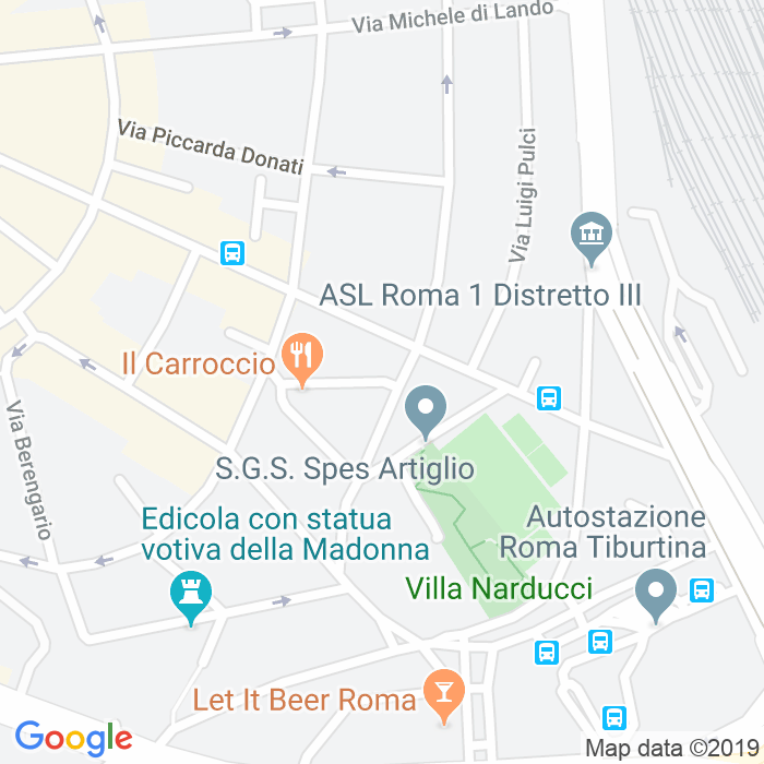 CAP di Via Del Carroccio a Roma