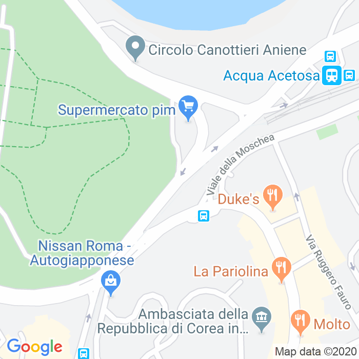 CAP di Via Della Fonte Dell'Acqua Acetosa a Roma