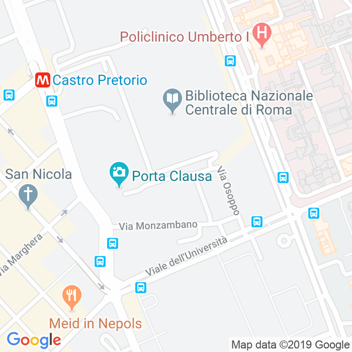 CAP di Via Della Sforzesca a Roma