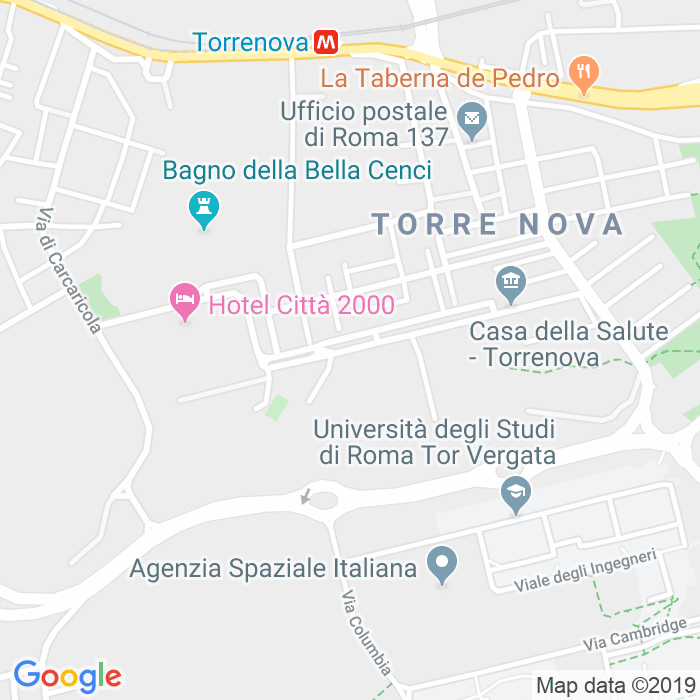 CAP di Via Della Tenuta Di Torrenova a Roma
