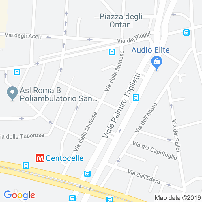 CAP di Via Delle Mimose a Roma