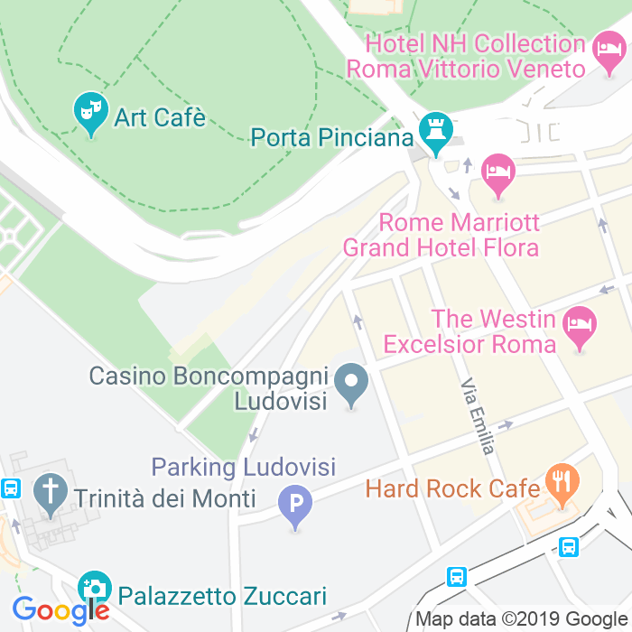 CAP di Via Di Porta Pinciana a Roma