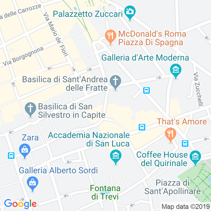 CAP di Via Di Sant'Andrea Delle Fratte a Roma