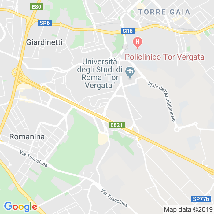 CAP di Via Di Tor Vergata a Roma
