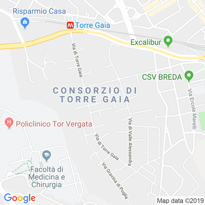 CAP di Via Di Torre Gaia a Roma