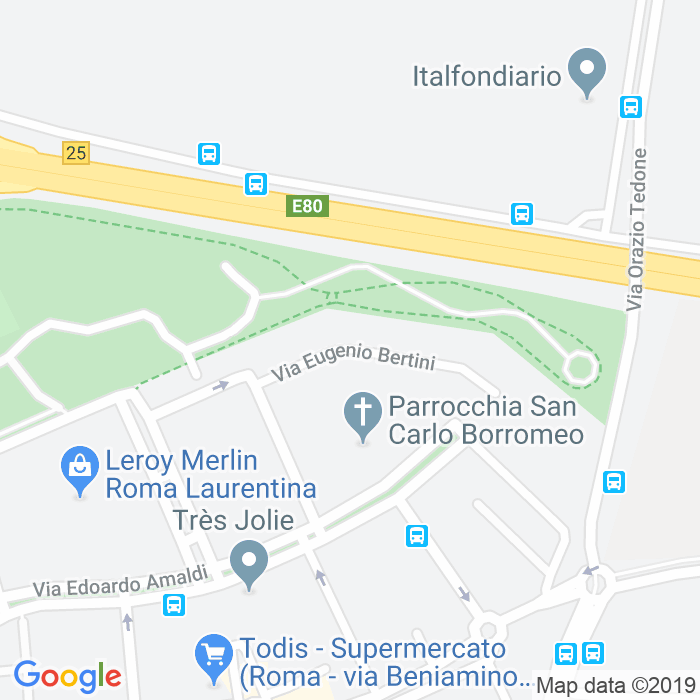 CAP di Via Eugenio Bertini a Roma