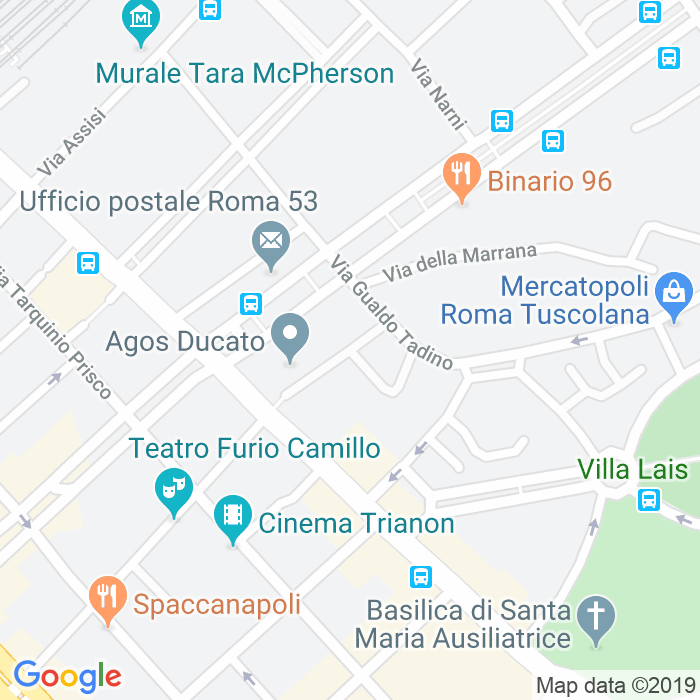 CAP di Via Fonti Del Clitunno a Roma