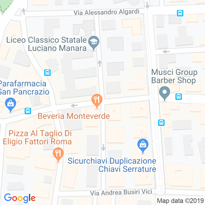CAP di Via Francesco Bolognesi a Roma