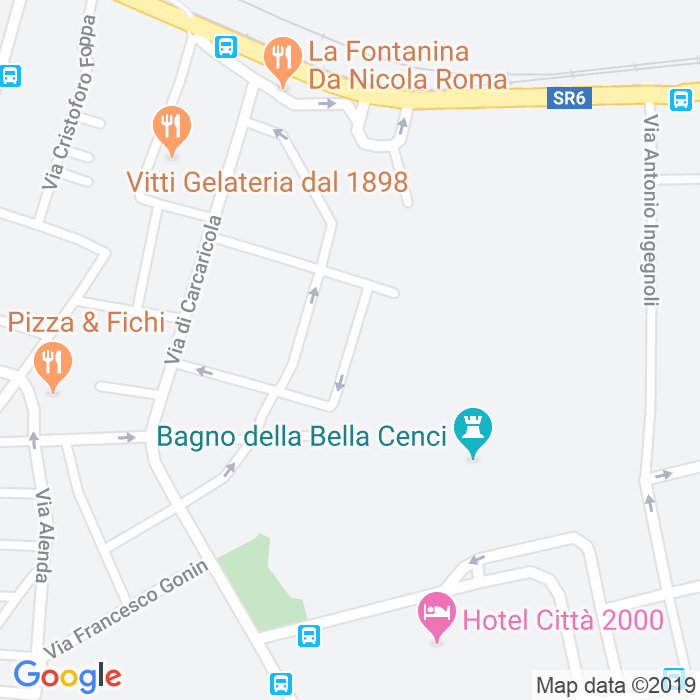 CAP di Via Francesco Giardoni a Roma