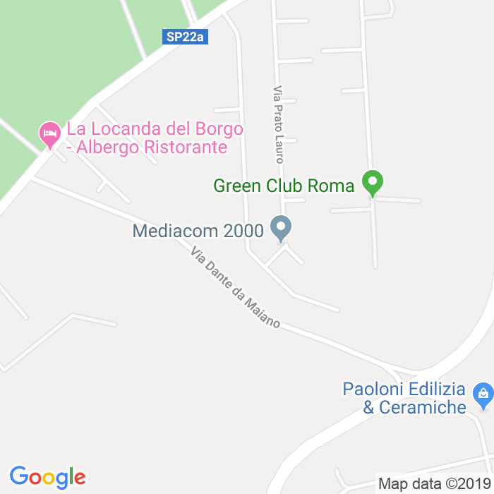CAP di Via Giacomo Da Lentini a Roma