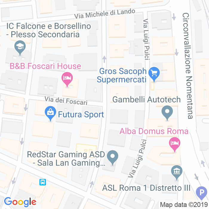 CAP di Via Gian Luca Squarcialupo a Roma