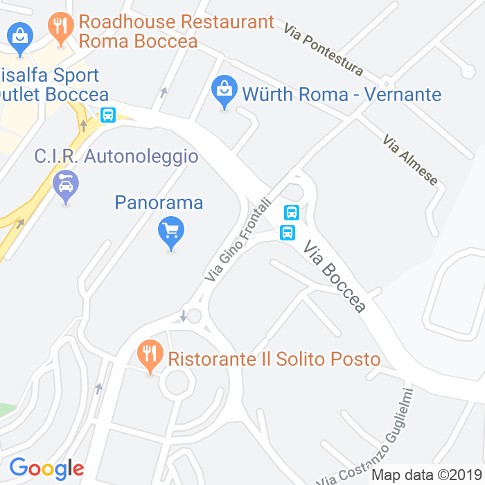 CAP di Via Gino Frontali a Roma