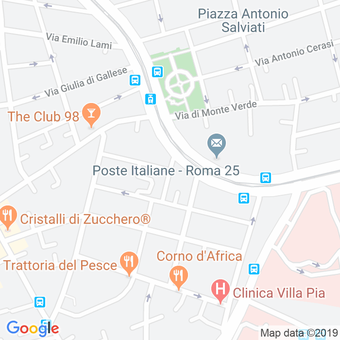 CAP di Via Giorgio Bolognetti a Roma