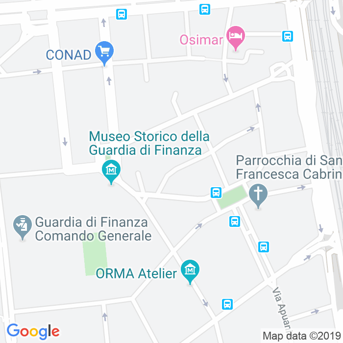 CAP di Via Giovanni Marangoni a Roma