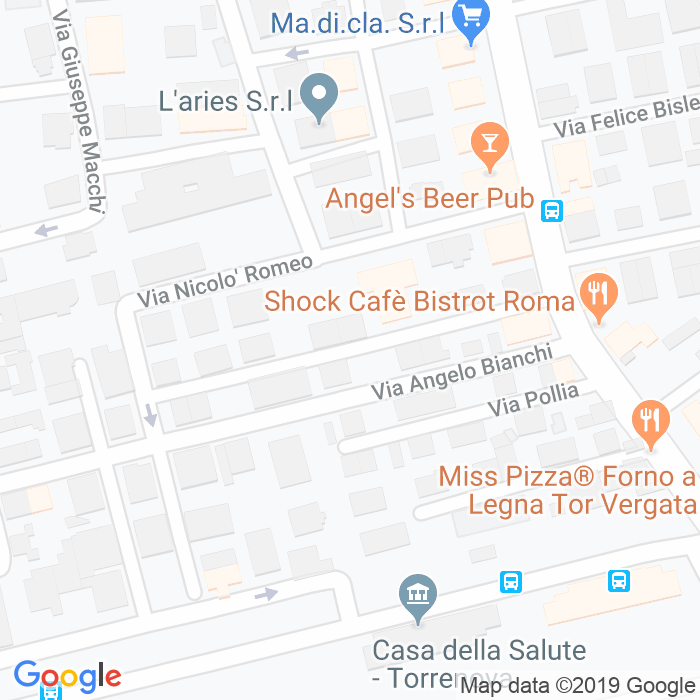 CAP di Via Giovanni Maria Caretti a Roma
