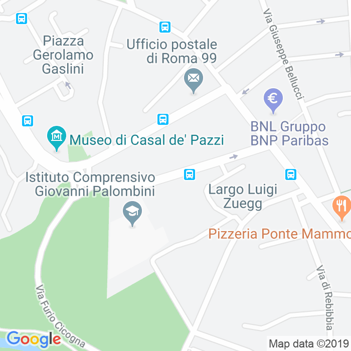 CAP di Via Giovanni Palombini a Roma