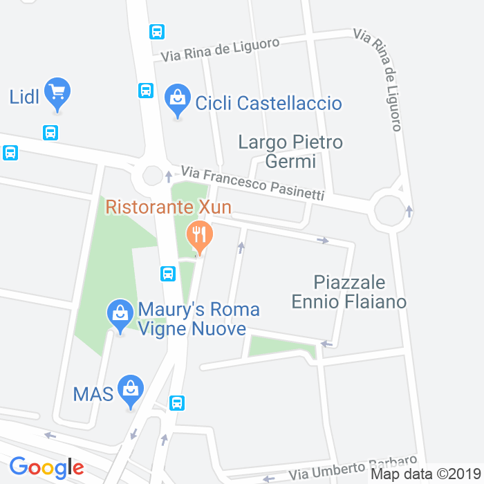 CAP di Via Giovanni Pastrone a Roma