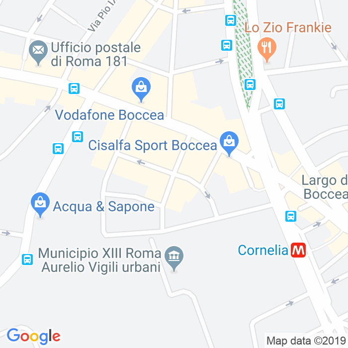 CAP di Via Giovanni Tamassia a Roma