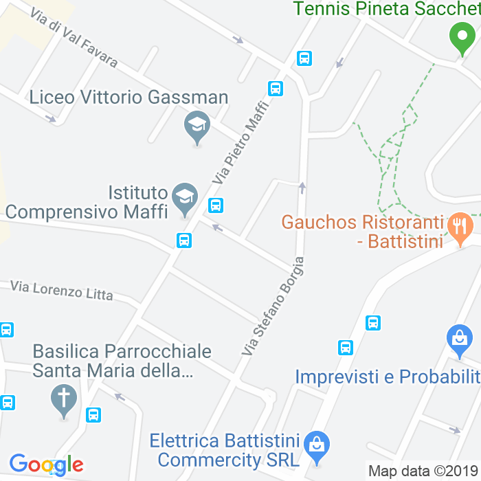 CAP di Via Giuseppe Benedetto Dusmet a Roma