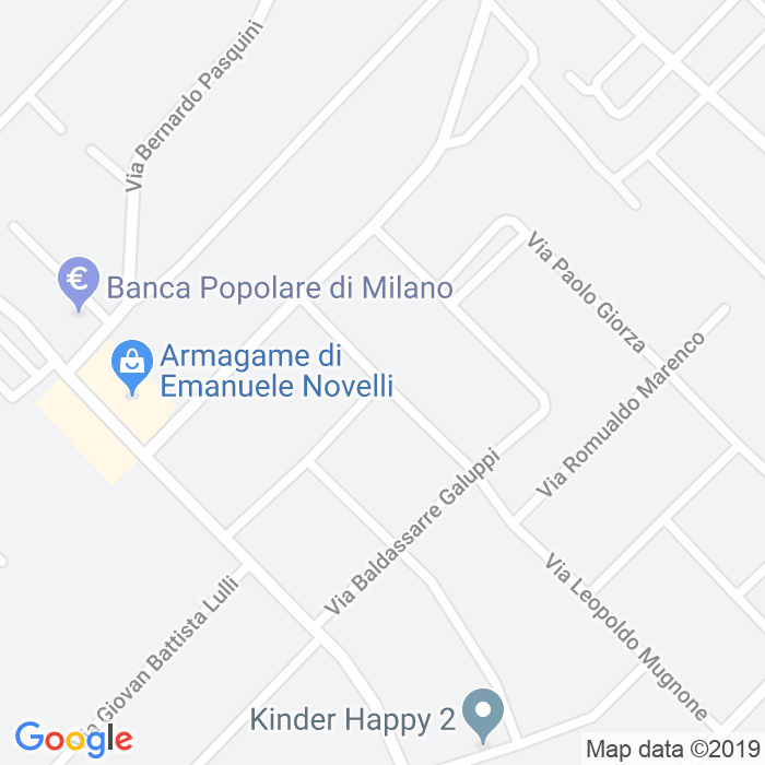 CAP di Via Giuseppe Gallignani a Roma