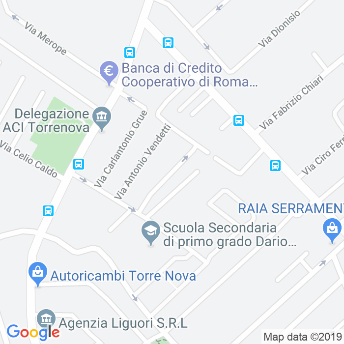CAP di Via Giuseppe Maria Bonzanigo a Roma