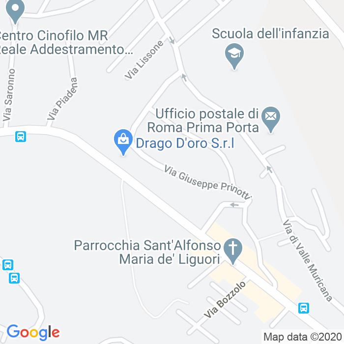 CAP di Via Giuseppe Prinotti a Roma