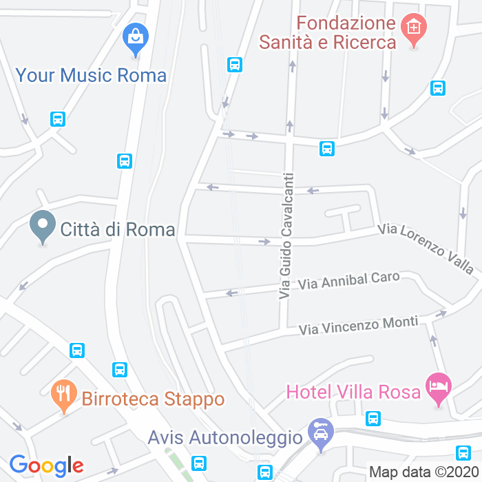 CAP di Via Giuseppe Revere a Roma