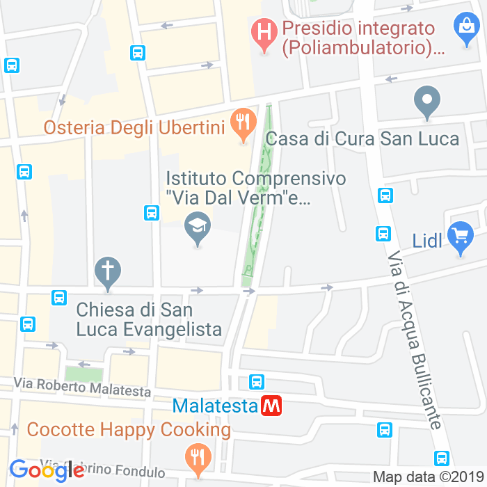 CAP di Via Guglielmo Degli Ubertini a Roma