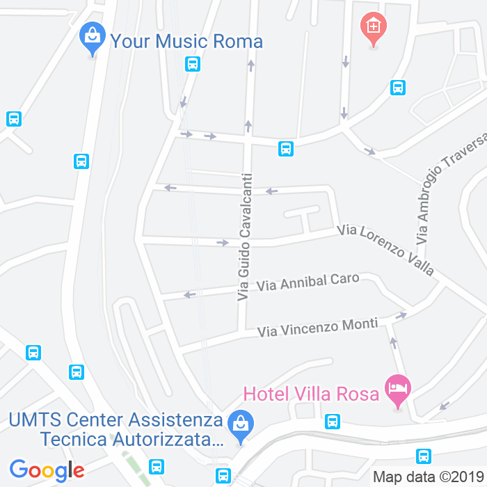 CAP di Via Guido Cavalcanti a Roma
