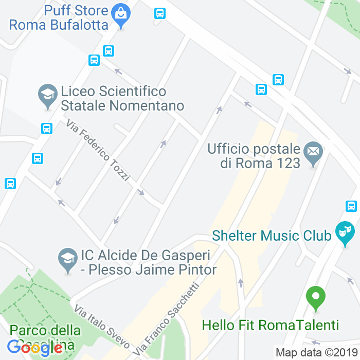 CAP di Via Luciano Zuccoli a Roma