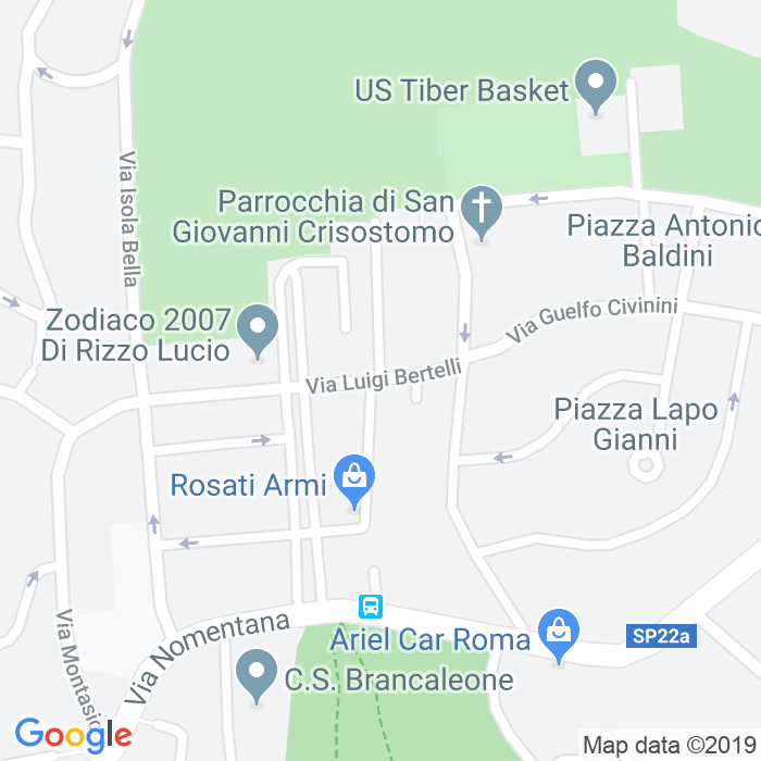 CAP di Via Luigi Bertelli a Roma
