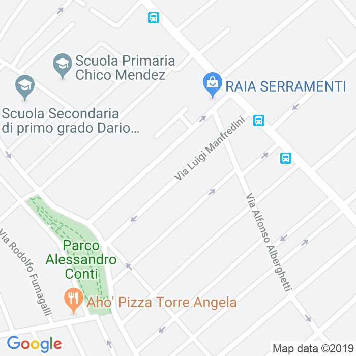 CAP di Via Luigi Manfredini a Roma