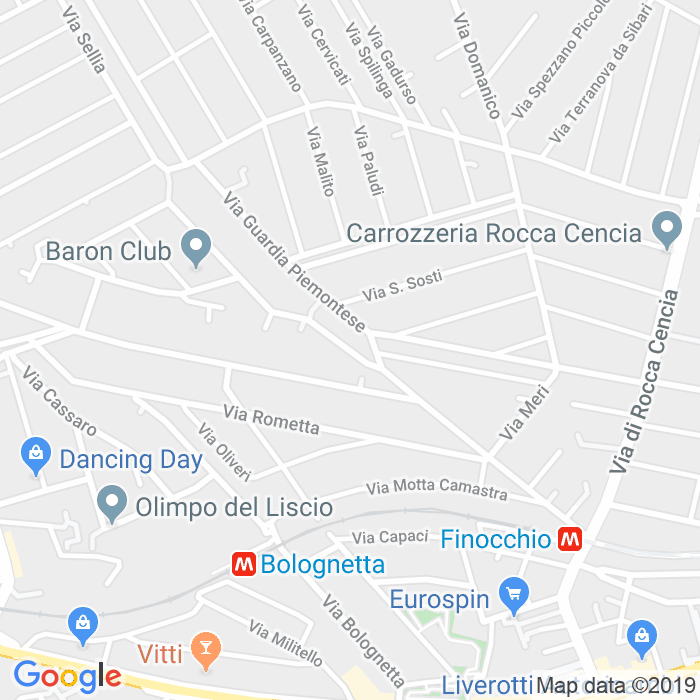 CAP di Via Mandanici a Roma