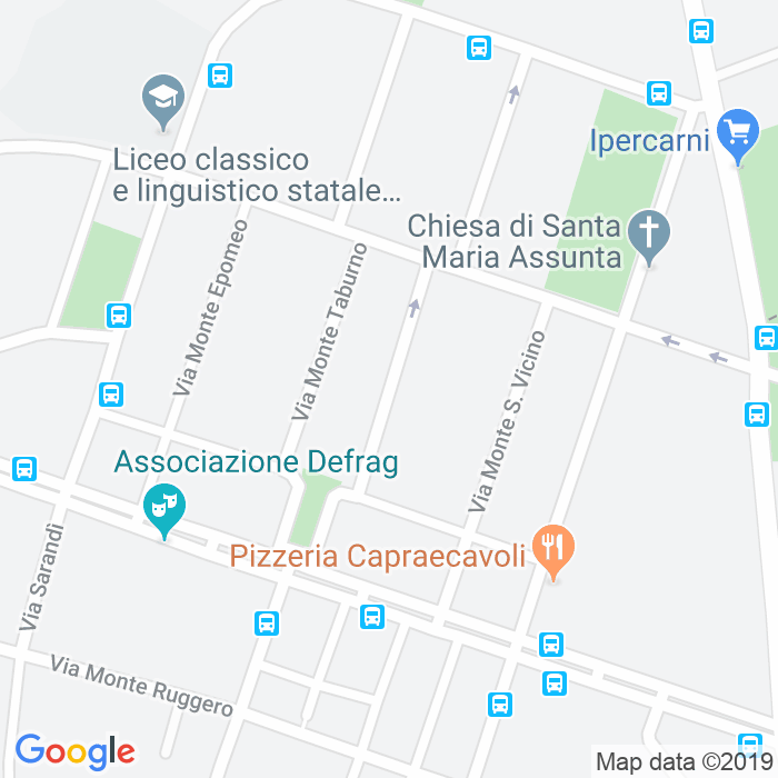 CAP di Via Monte Sirino a Roma