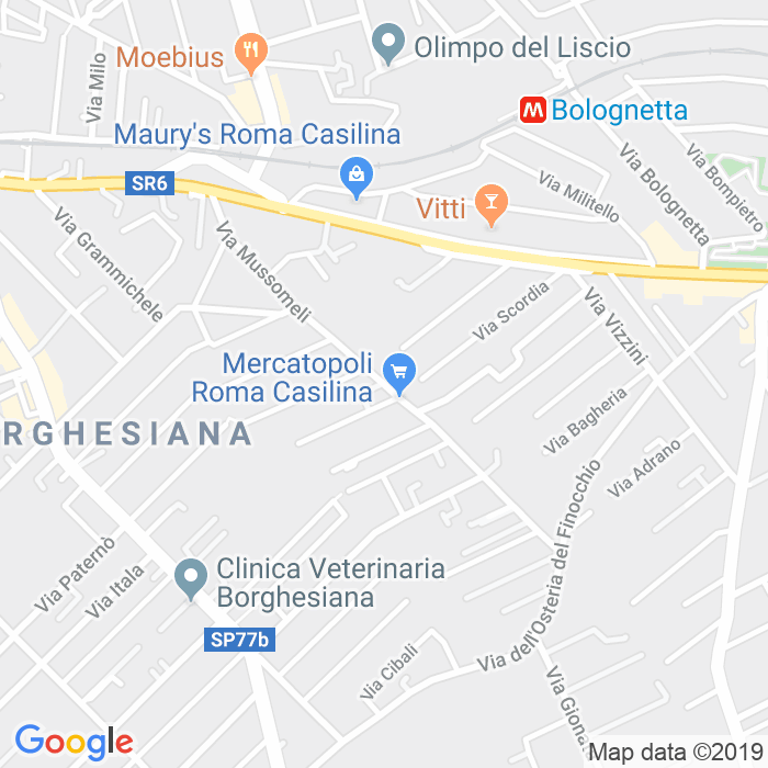 CAP di Via Mussomeli a Roma