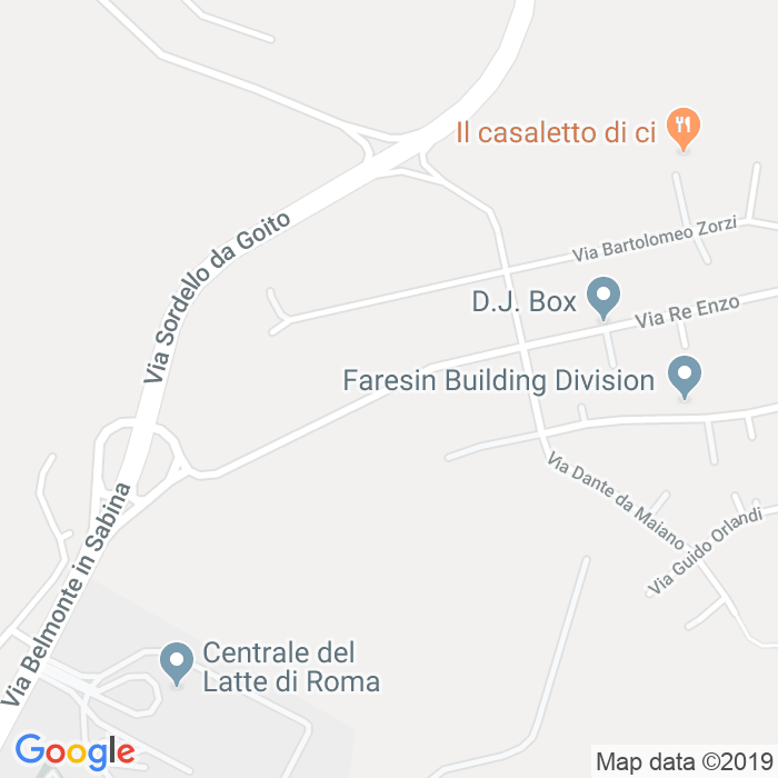CAP di Via Orbicciani Da Lucca Bonagiunta a Roma