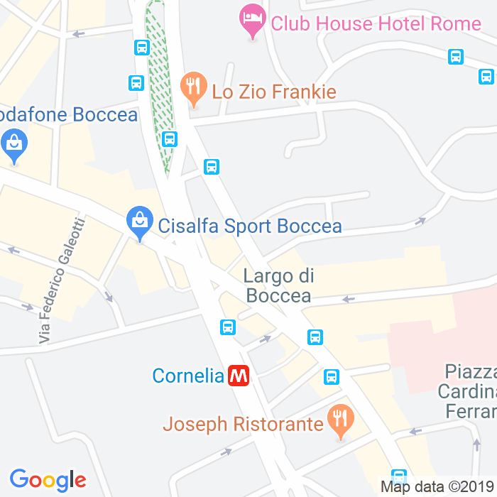 CAP di Via Paolo Emilio Bensa a Roma