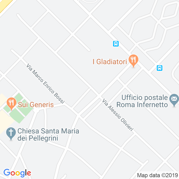 CAP di Via Pier Adolfo Tirindelli a Roma