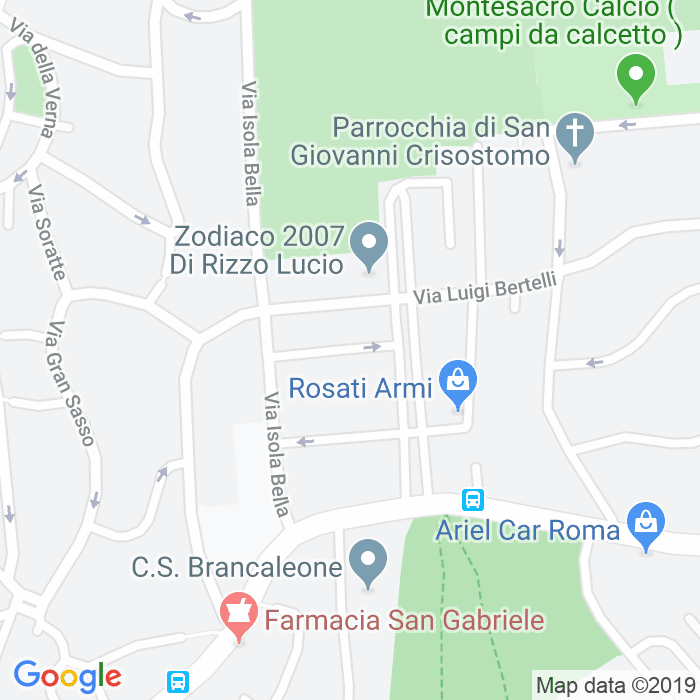 CAP di Via Pizzo Bernina a Roma