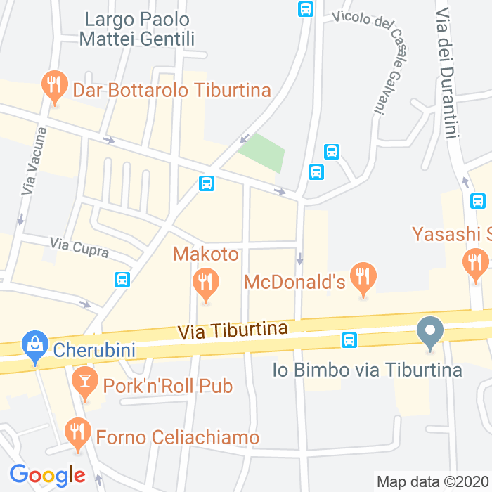 CAP di Via Renato Simoni a Roma