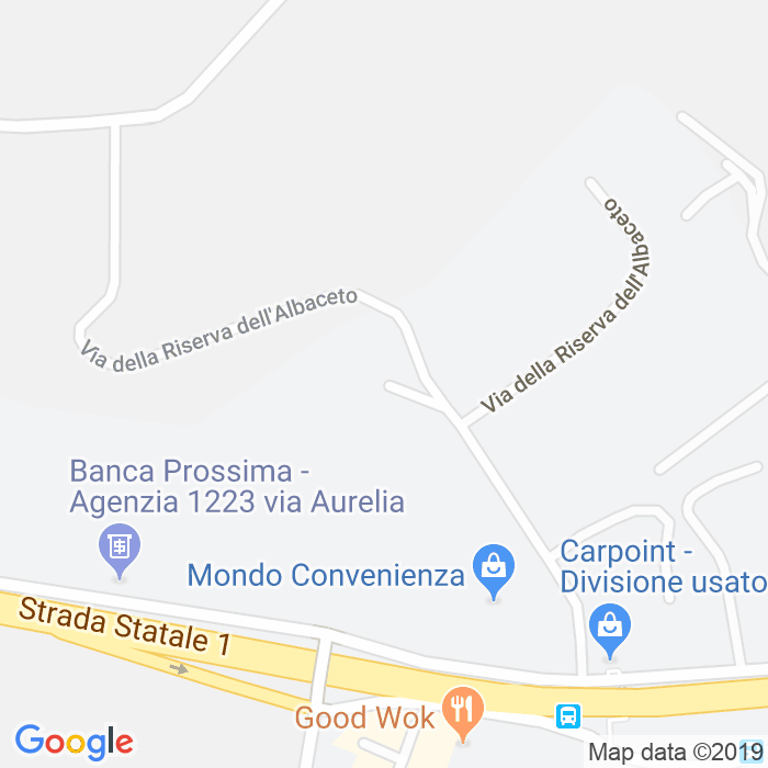 CAP di Via Riserva Dell'Albaceto a Roma