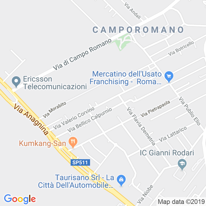 CAP di Via Valerio Corvino a Roma