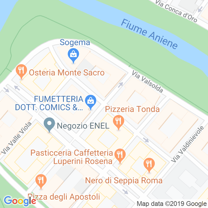 CAP di Via Valle Corteno a Roma