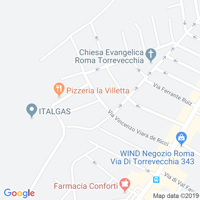 CAP di Via Vincenzo Viara De Ricci a Roma